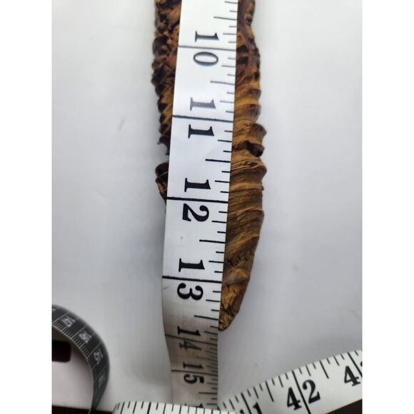 Vtg.Wood Carving Spirit Gnome Wall Sculpture Art Signed KSO BEARDED MAN Tree 13" - Picture 10 of 11